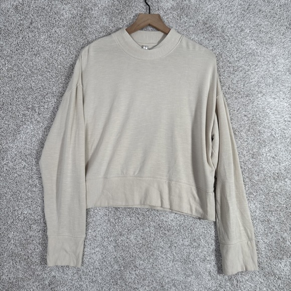 FABLETICS‎ LUNE LONG SLEEVE PULLOVER Large Beige - Picture 1 of 7